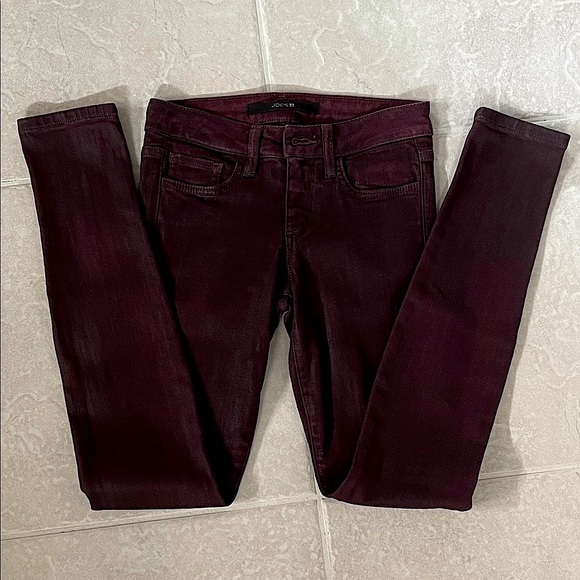Joe's Jeans Denim - JOE’S JEAN’S (LADIES), SIZE 24”W, COATED BORDEAUX COLOR